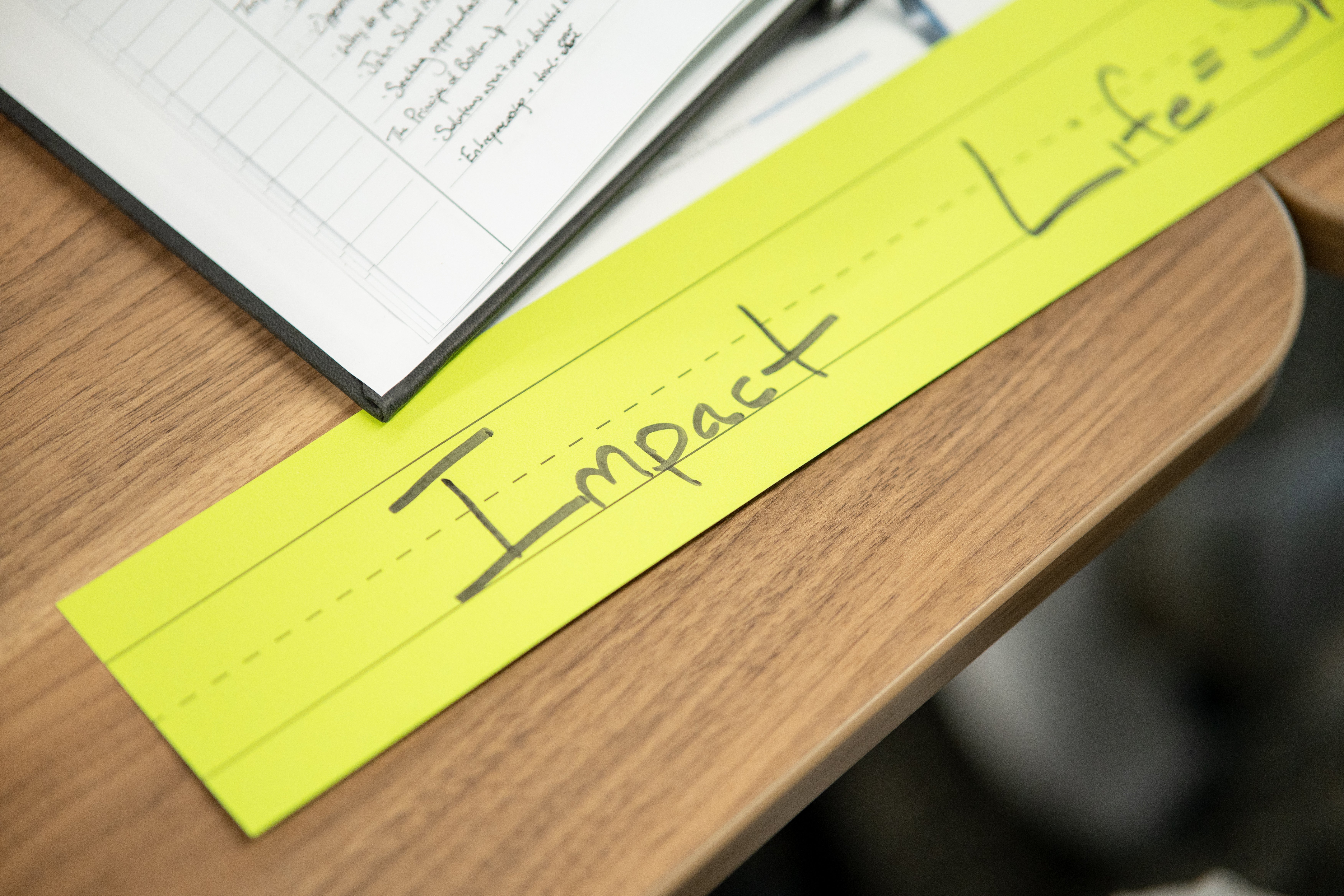 Word Impact written on a sentence strip